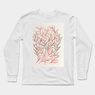 Pink Gold Branches Long Sleeve T-Shirt